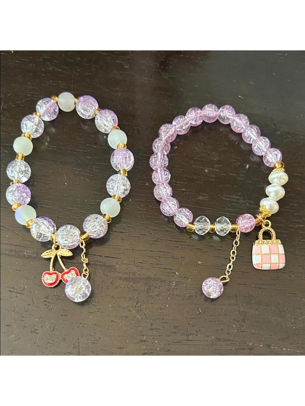 Charming Purple Beaded Bracelets